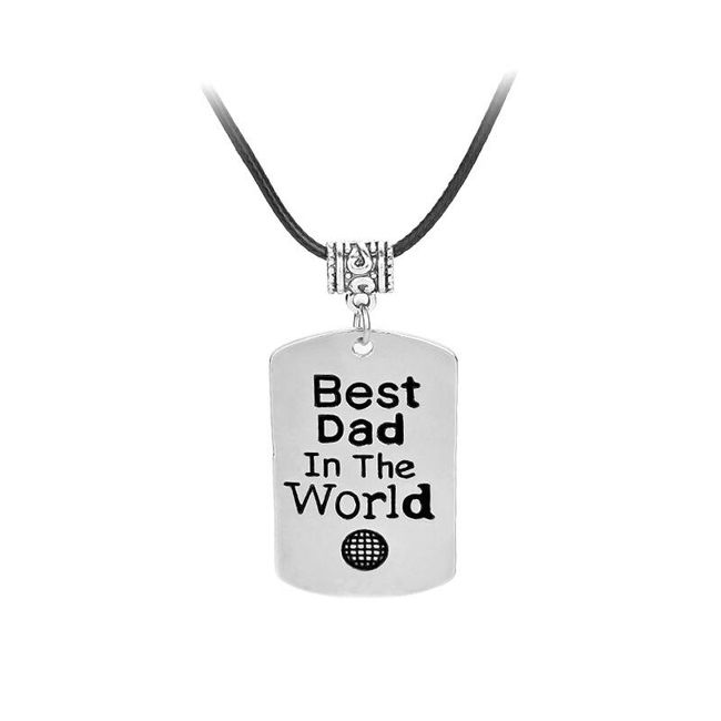 Ogrlica sa priveskom za tate - Best dad in the world 1