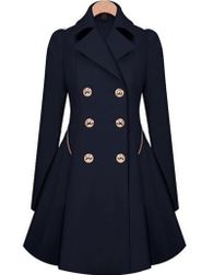 Elegantní dámský kabát s knoflíky - 3 barvy