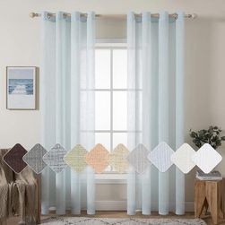 Okenní závěs 137x240 cm - poloprůhledný, 100% polyester, světle modrý ZO_9968-M6592