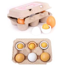Dřevěná vzdělávací hračka Eggs