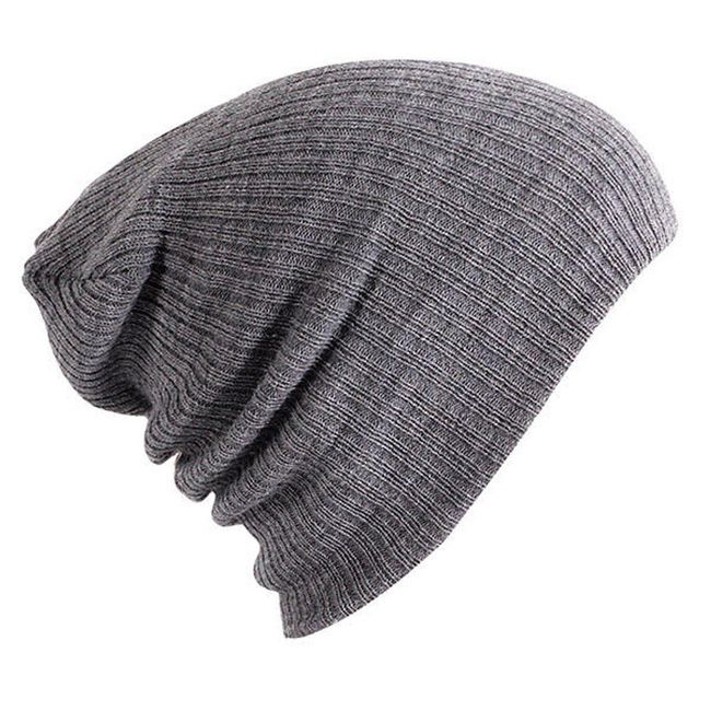 Pălărie de iarnă unisex tricotată gri ZO_ST00679 1