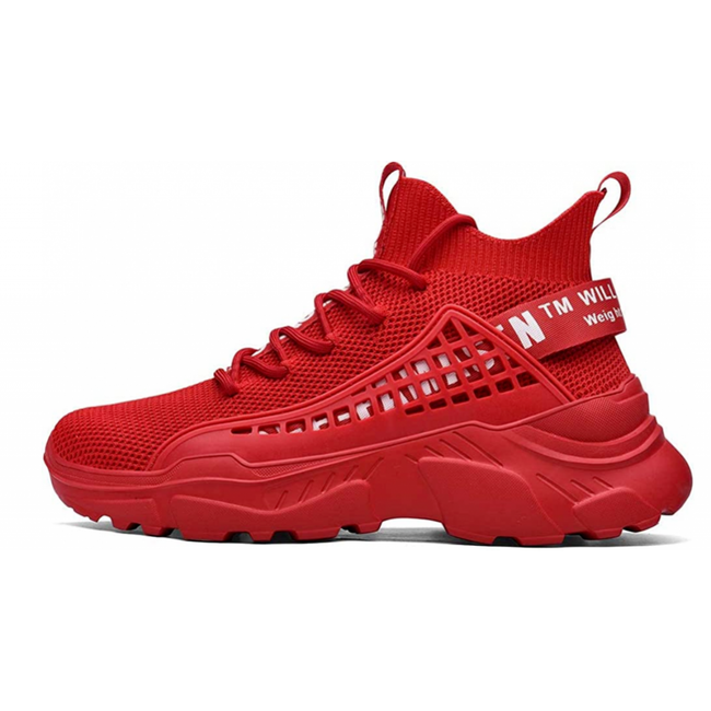 Męskie trampki w kolorze czerwonym, Rozmiary butów: ZO_c707858e-95fb-11ee-b74c-8e8950a68e28 1