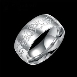 Unisex prstýnek s vyrytými ornamenty - 4 velikosti