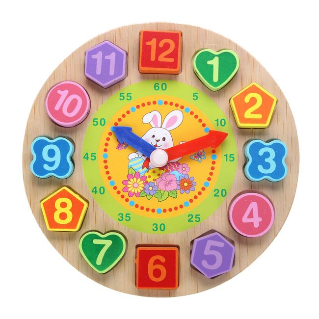 Drewniany model zegara dziecięcego - 4 warianty 1