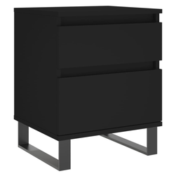 Nočna omarica črna 40x35x50 cm iz kompozitnega lesa ZO_830686-A