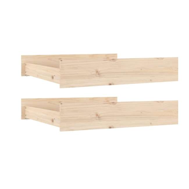 Zásuvky pod postel 2 ks masivní borové dřevo ZO_814984-A 1