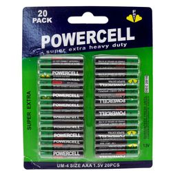 Super extra 0% Mercury green cell 20 baterií AA1,5V AAA/R03/UM4 ZO_261141