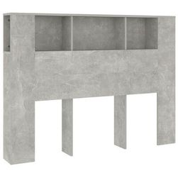 Čelo postele s úložným prostorem betonově šedé 140x18,5x104,5cm ZO_811929