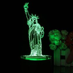 3D lampička LED - socha slobody