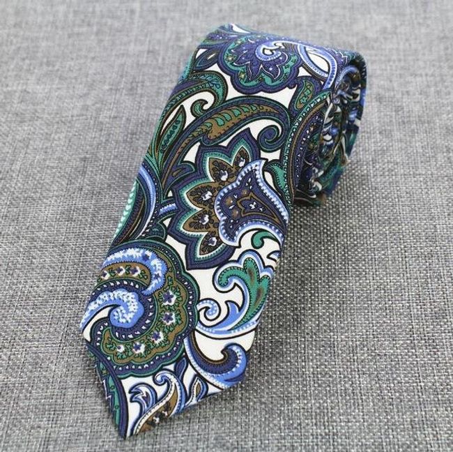 Cravată elegantă cu imprimeu original pentru bărbați  1