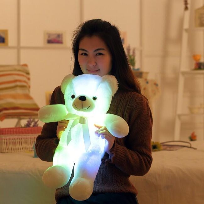 Plišan LED medved, ki sveti v temi - 50 cm 1