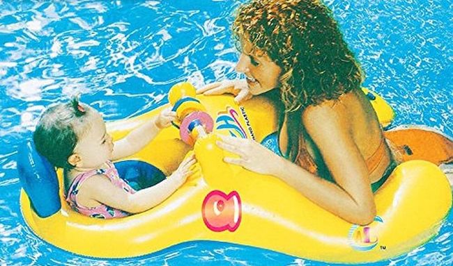 Colac înot gonflabil pentru mamă și copil KJI4 1