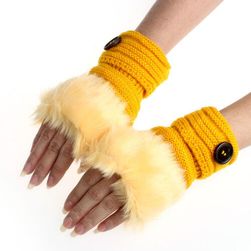 Dámské rukavice s kožíškem - 7 barev