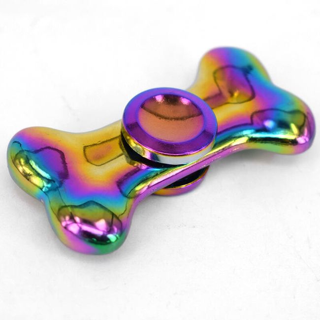 Kovově duhový fidget spinner - 3 varianty 1