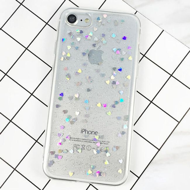 Plastový zadní kryt se srdíčky - pro iPhone 1