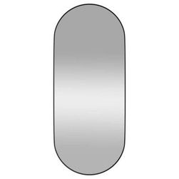 Nástěnné zrcadlo černé 30x70 cm oválné ZO_344938-A