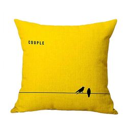 Poszewka na poduszkę w żółtym kolorze