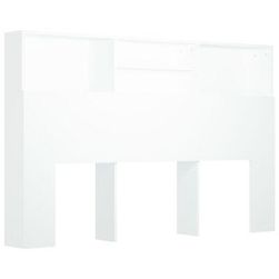 Uzglavlje kreveta s prostorom za odlaganje bijelo 160 x 19 x 103,5 cm ZO_811871-A