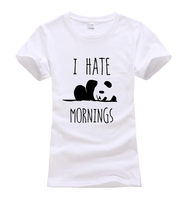 Dámske tričko s lenivou pandou - Neznášam rána 1