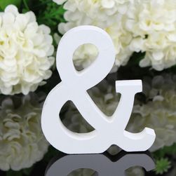 Alfabet alb decorativ - 1 litera