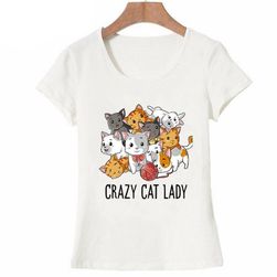 Női rövid ujjú trikó Crazy Cat Lady