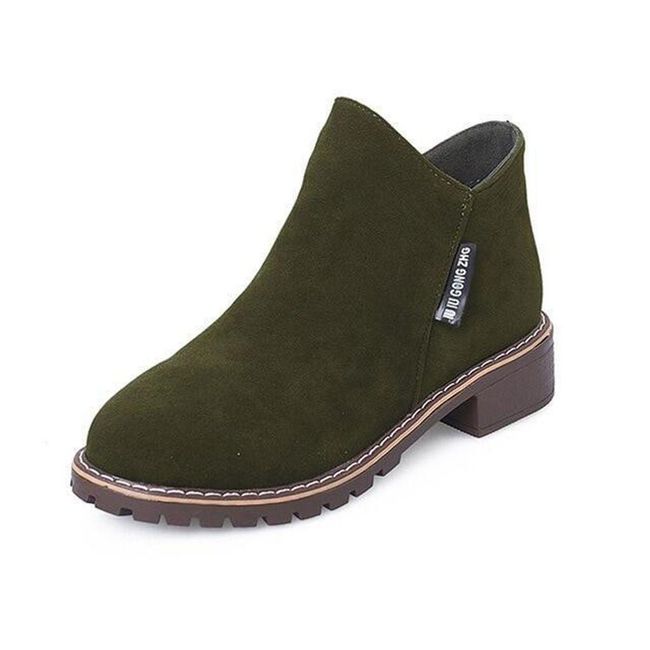 Dámské semišové boty - 4 barvy Zelená - 35, Velikosti OBUV: ZO_236634-35 1
