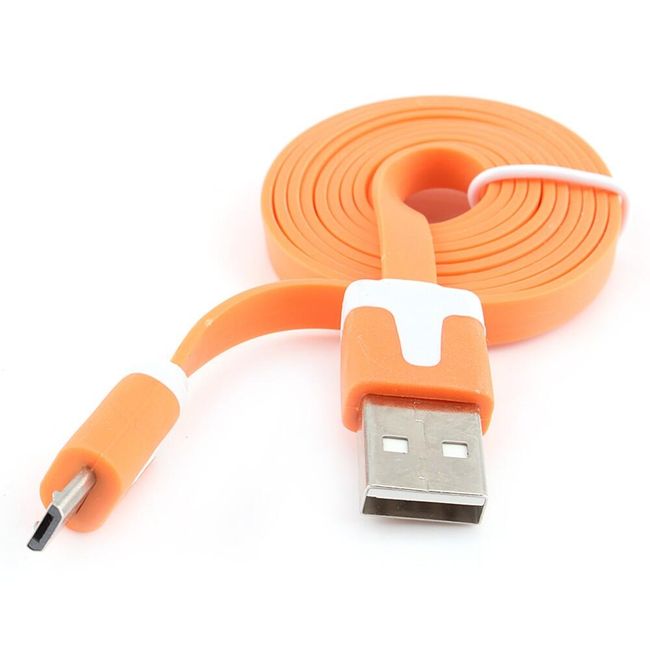 Redukcia USB / Micro USB - plochý kábel (1 - 3 m) 1