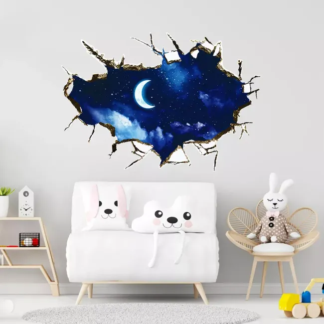 3D naklejka na ścianę Moon 1