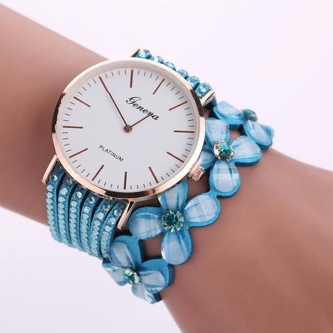 Dámske viacvrstvové hodinky s kvetinami - 9 farieb 1