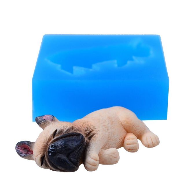 Szilikon forma - Alvó francia bulldog 1