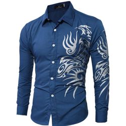 Modern férfi ing, oldalán díszekkel díszítve - 9 szín
