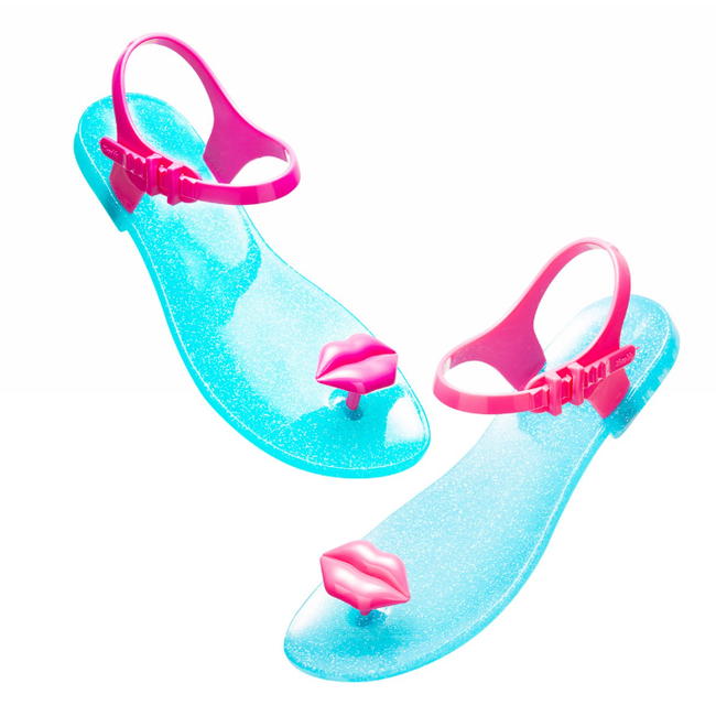 Dámske sandále - KISS, modro-ružové , ZL - KM01, Veľkosti topánok: ZO_7dc5062c-fb95-11ed-875a-4a3f42c5eb17 1