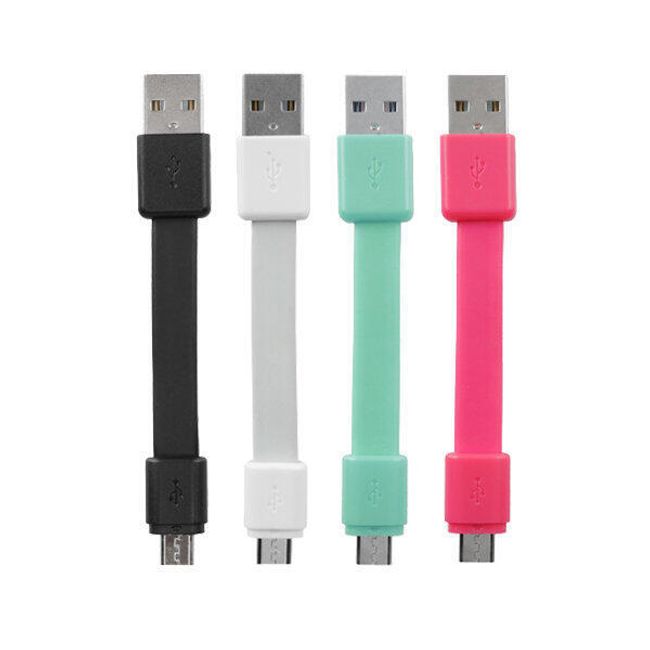 Plochý nabíjecí micro USB kabel - 10 cm 1