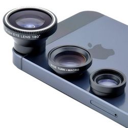 Obiectiv universal de fotografie 3in1 pentru smartphone