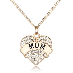 Srdce s kamienkami - náhrdelník pre mamu