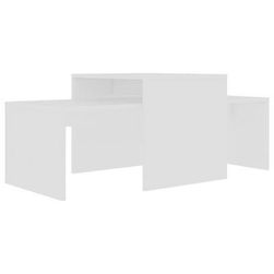 Súprava konferenčných stolíkov biela 100 x 48 x 40 cm drevotrieska ZO_802912