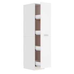 Úložná skříňka bílá 30 x 42,5 x 150 cm dřevotříska ZO_804220-A