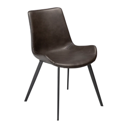 Blagovaonska stolica od imitacije sive kože DAN–FORM Denmark Hype ZO_240007