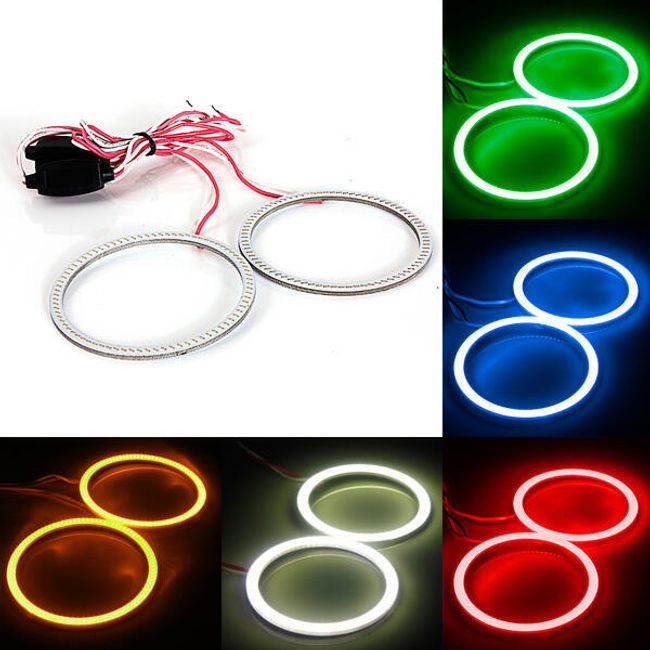 LED svítící kroužky na auto (angel eyes) - 5 barev světla 1