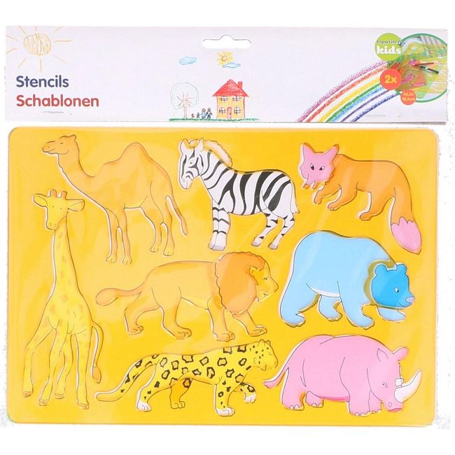Kreativní sada - Kreslící šablona ZOO, 26,5*18,5cm, 2ks v sáčku ZO_XDED001308 1