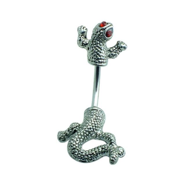 Piercing do pupíku - ještěrka 1