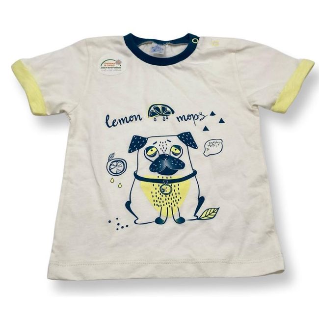 Детска тениска с къс ръкав и щампа, VERES, щампа с мотив на мопс, Детски размери: ZO_ce3972f6-b297-11ed-ac73-8e8950a68e28 1
