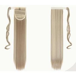 S - noilite® удължение за конска опашка, удължение за права коса 58 см, пясъчно русо и светло русо ZO_239275