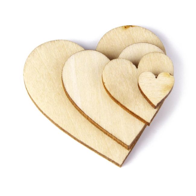 Inimi din lemn - 100 bucăți 1