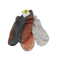 Protiskluzoové ponožky 2ks (šedá, šedý melír) ZO_268205
