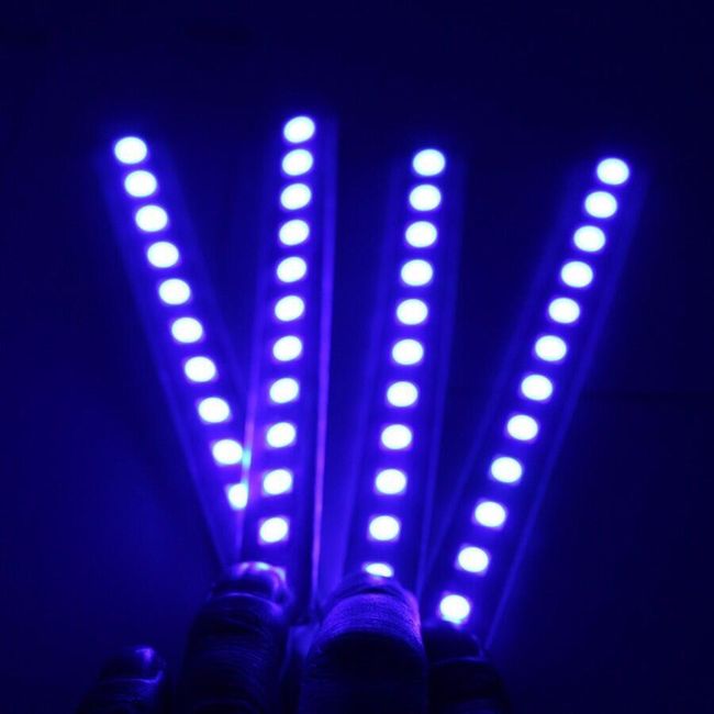 Modré LED osvetlenie interiéru 1