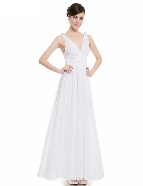 Ženska obleka v beli barvi - velikost 6 1