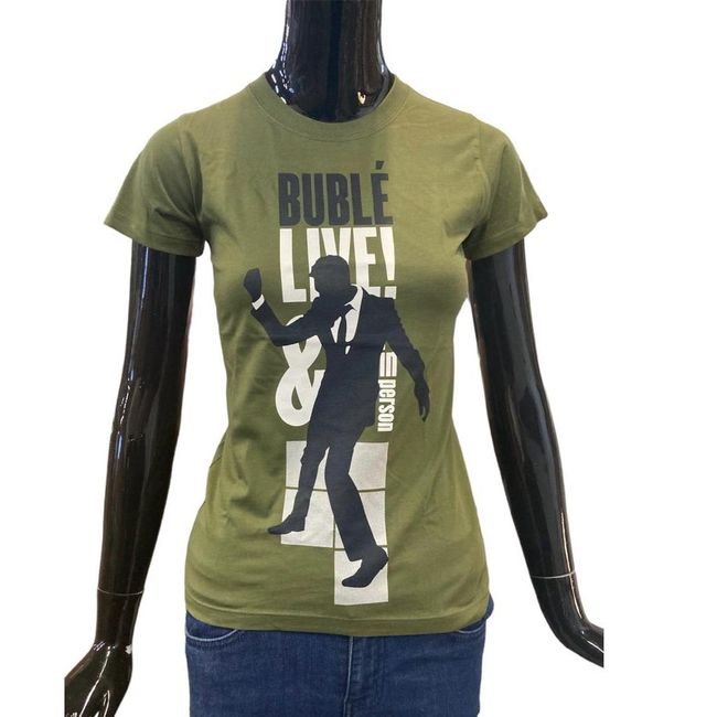 Ženska majica - Michael Bublé uživo! - Kaki, veličine XS - XXL: ZO_155020-S 1