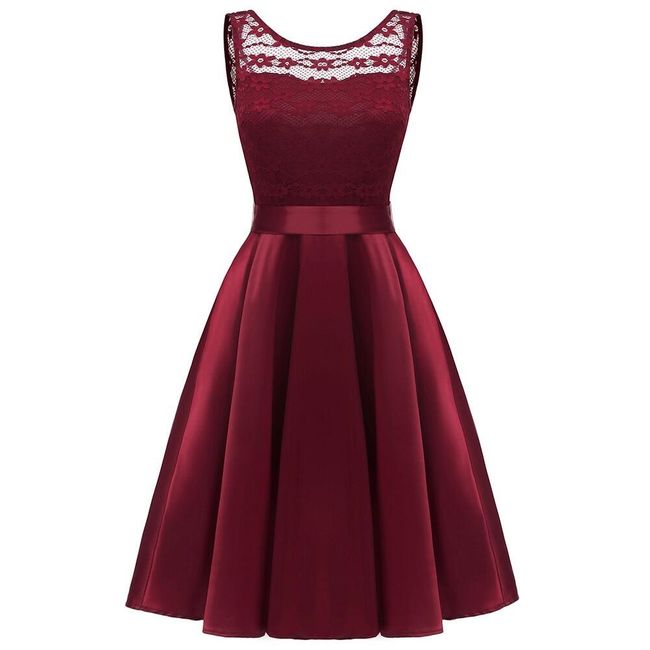 Damska sukienka w stylu vintage z koronką - 2 kolory 1