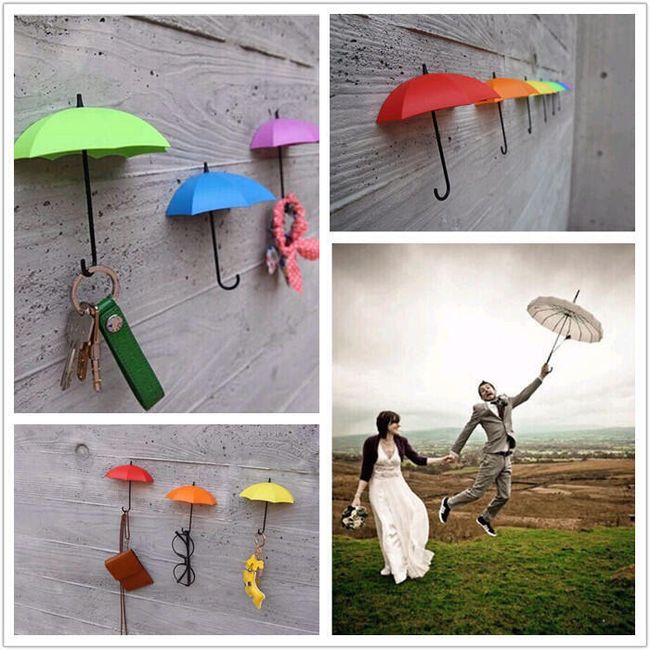 Kreativní věšáčky v podobě deštníku - 3 kusy 1